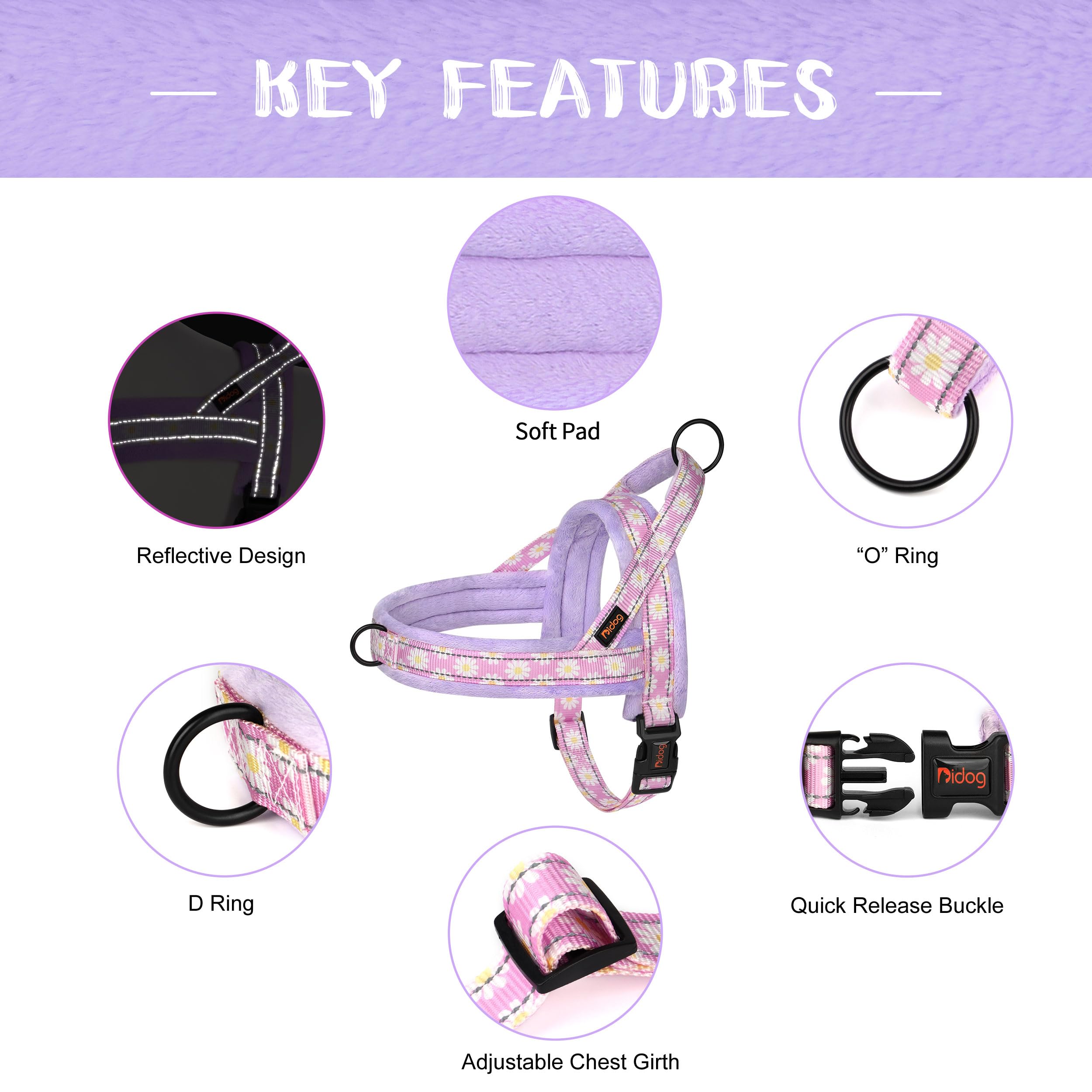 Didog no-pull harness quick-release buckle enables fast on/off