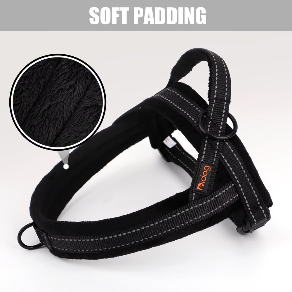 Didog Soft Flannel Padded Dog Vest Harness buckle closeup highlights durable nylon hardware