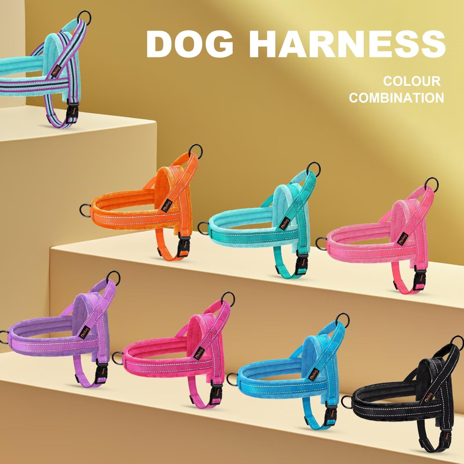 Didog soft fleece padding cushions neck and back during walks.