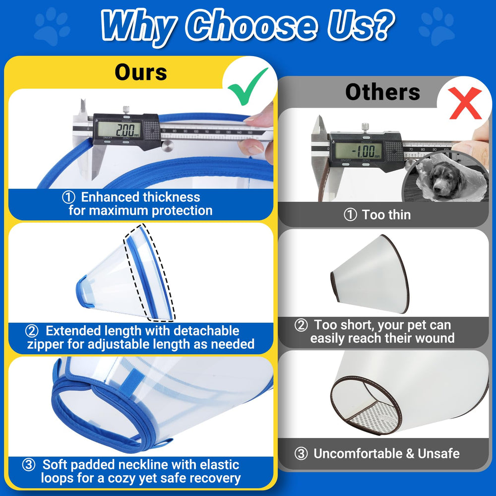 Didopet clear recovery cone preserves 360° vision during recovery