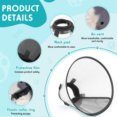Didopet cone collar with soft padding enhances comfort during recovery.