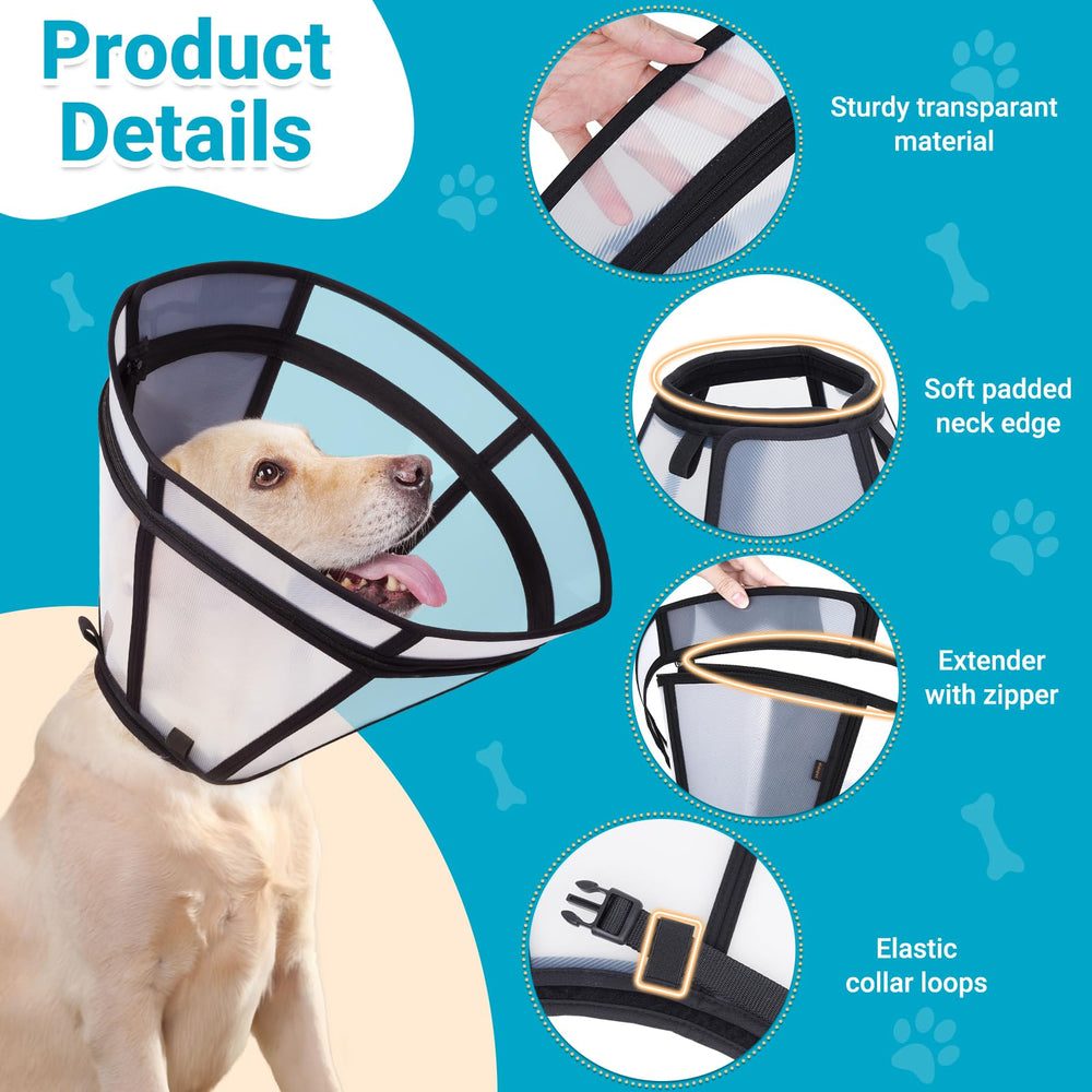Didopet dog cone soft neck padding for skin comfort during recovery