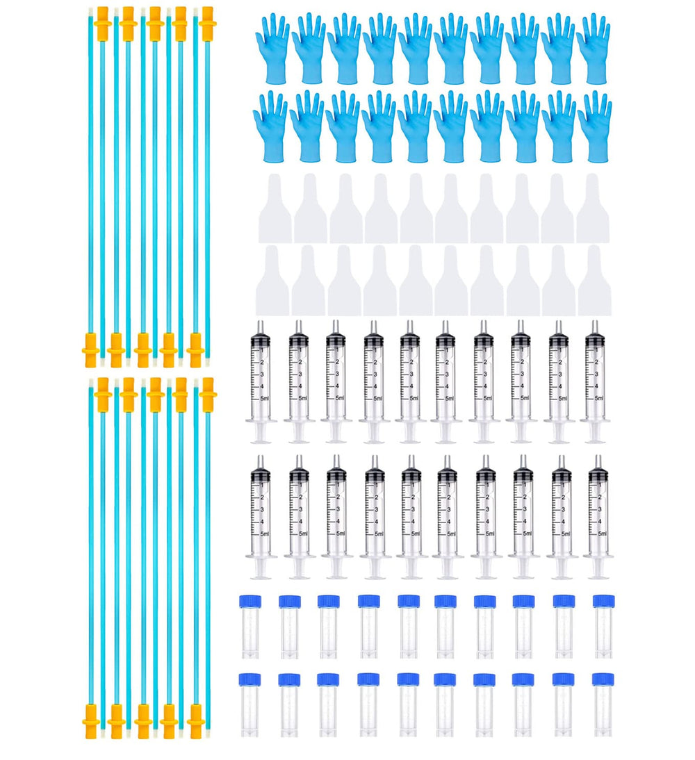 DIELLY AI insemination kit contents laid out for training and practical breeding prep.