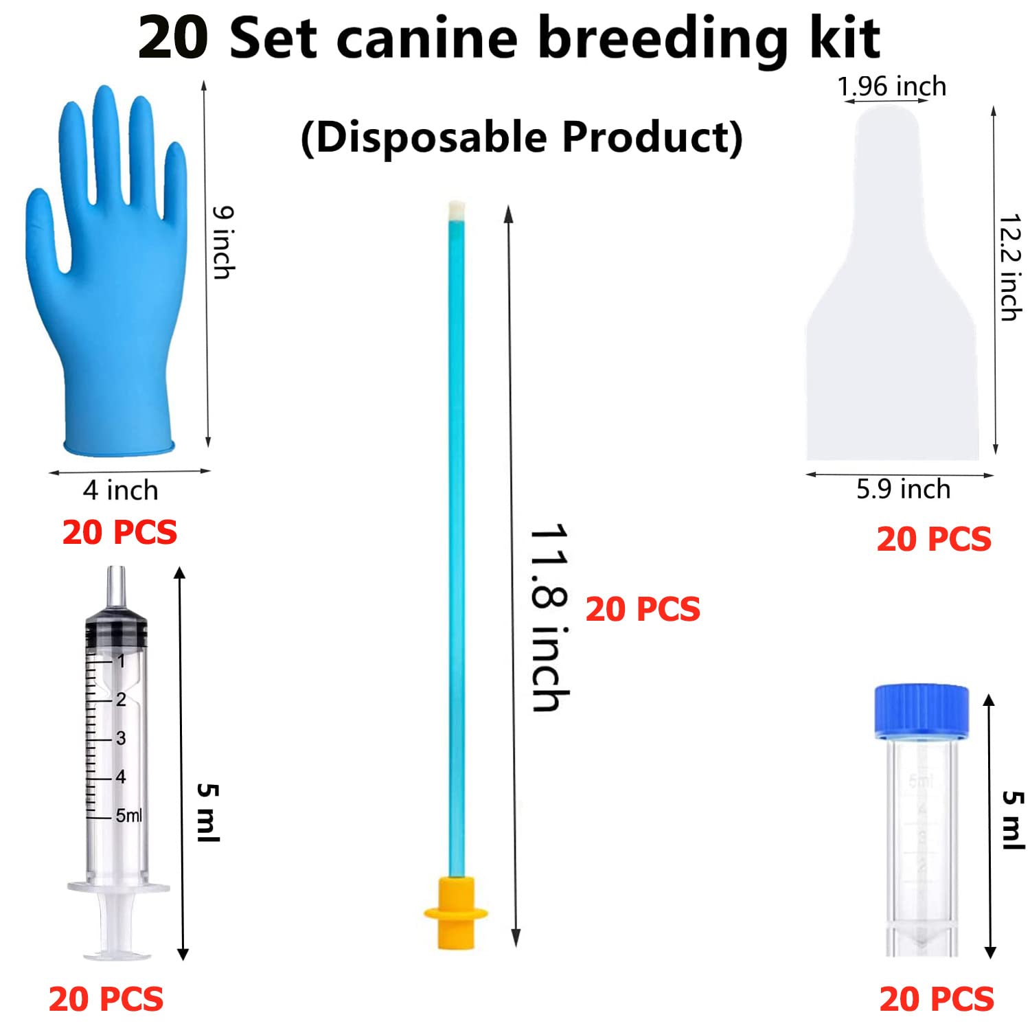 DIELLY dog fertilization catheter with 360-degree bend, durable for diverse breeds.