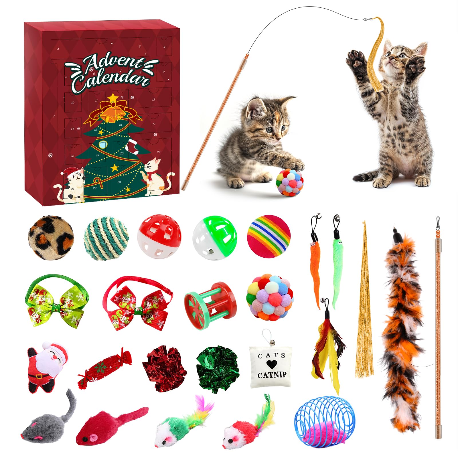 Digchti 2025 Cat Advent Calendar box with 24 days of toys for playful cats.