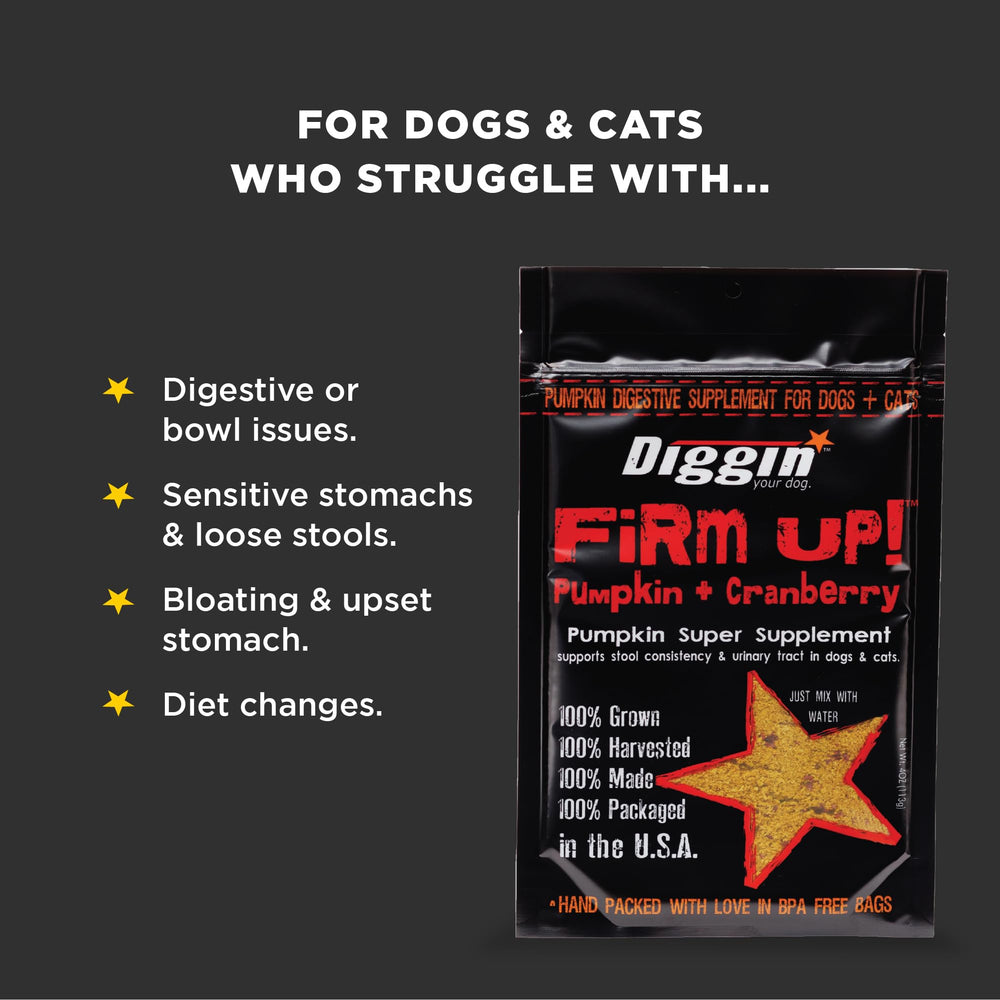 Digkin' Your Dog FiRM UP pectina de manzana para regular las heces.