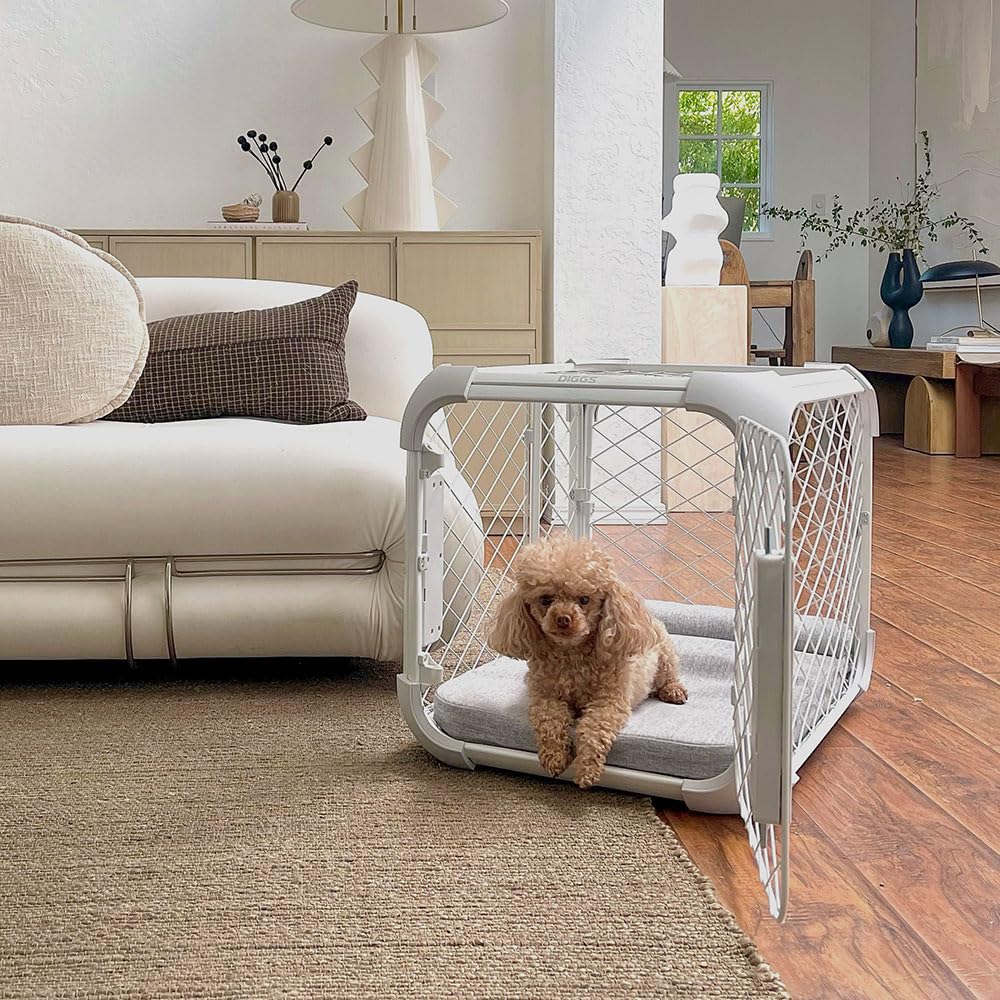 Diggs Evolv clip-on crate bowl adds mess-free feeding convenience