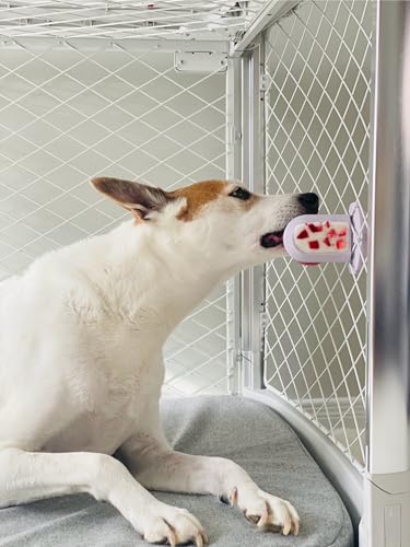 Diggs Groov Crate Lick Toy in action supports soothing crate-time routine