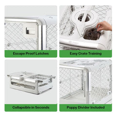 Diggs Revol ash small crate front door access for versatile training and comfort.