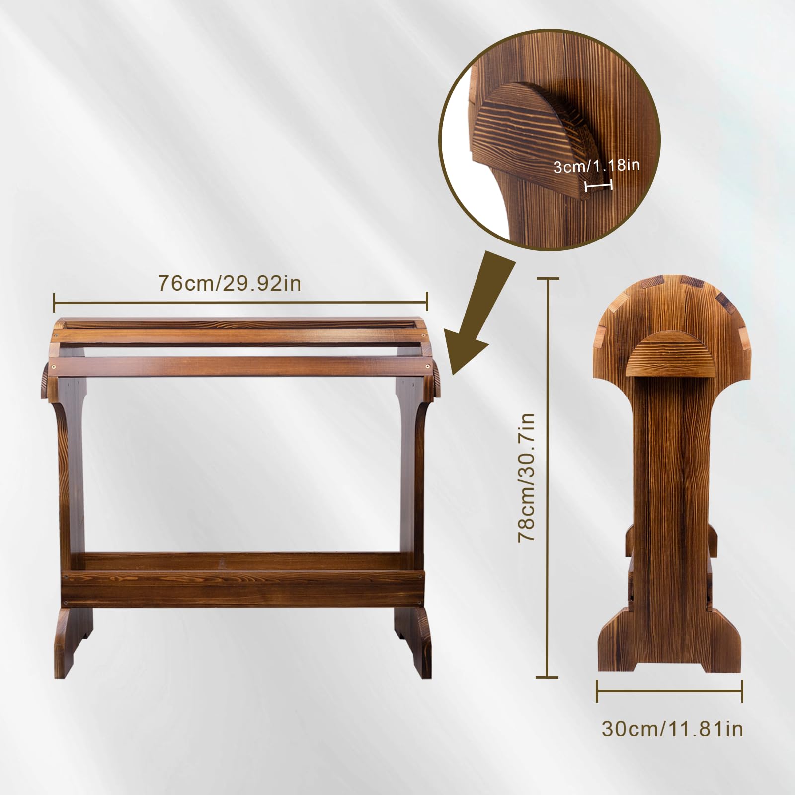 DigNew curved-top saddle rack provides elegant display for trophy tack.