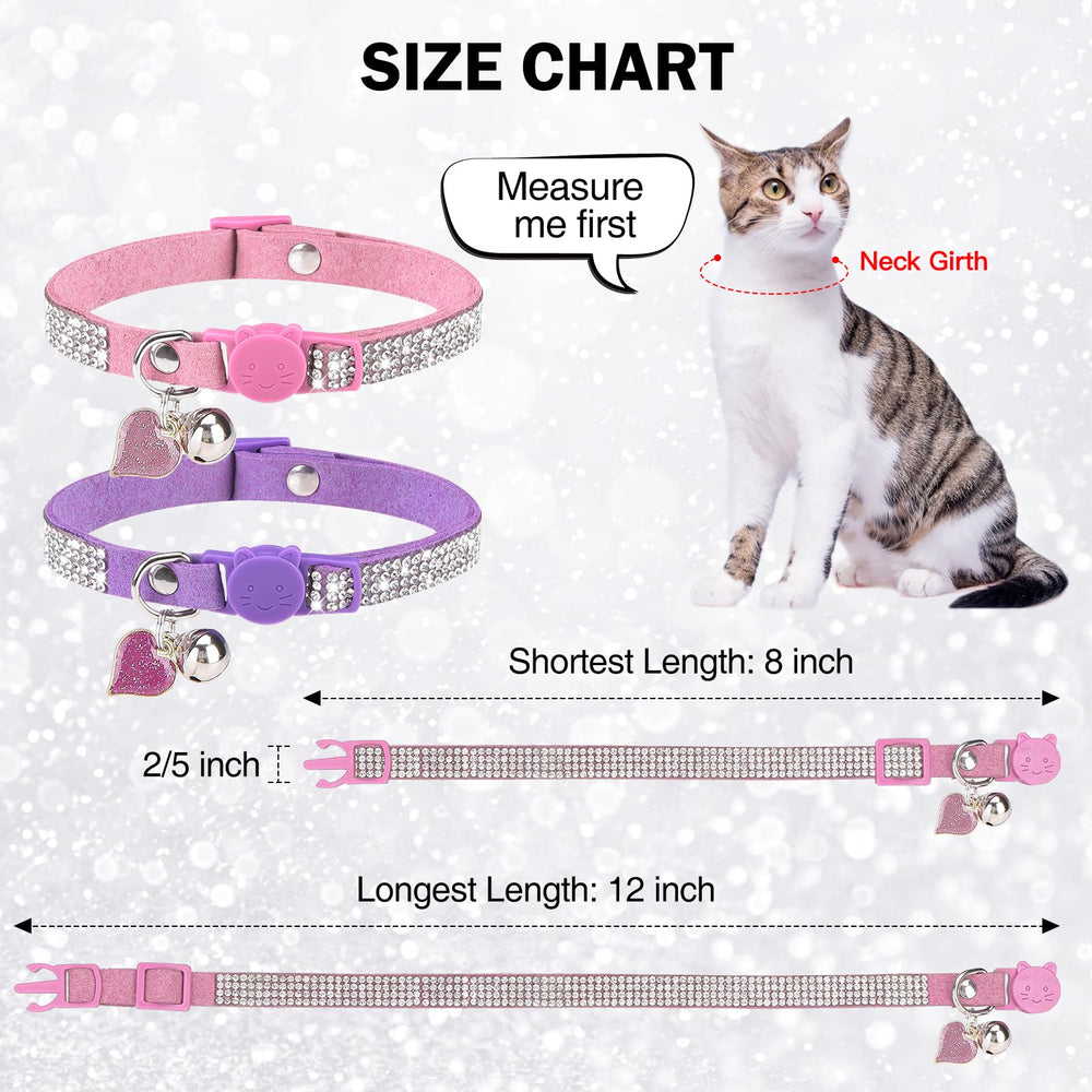DILLYBUD adjustable 8-12 inch collar fits kittens through small cats securely.