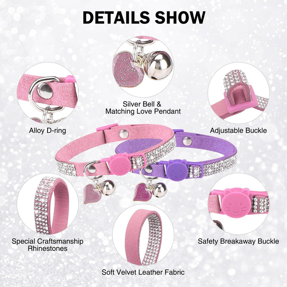 DILLYBUD breakaway cat collar with safety buckle promotes quick release during play.