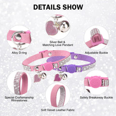 DILLYBUD breakaway cat collar with safety buckle promotes quick release during play.