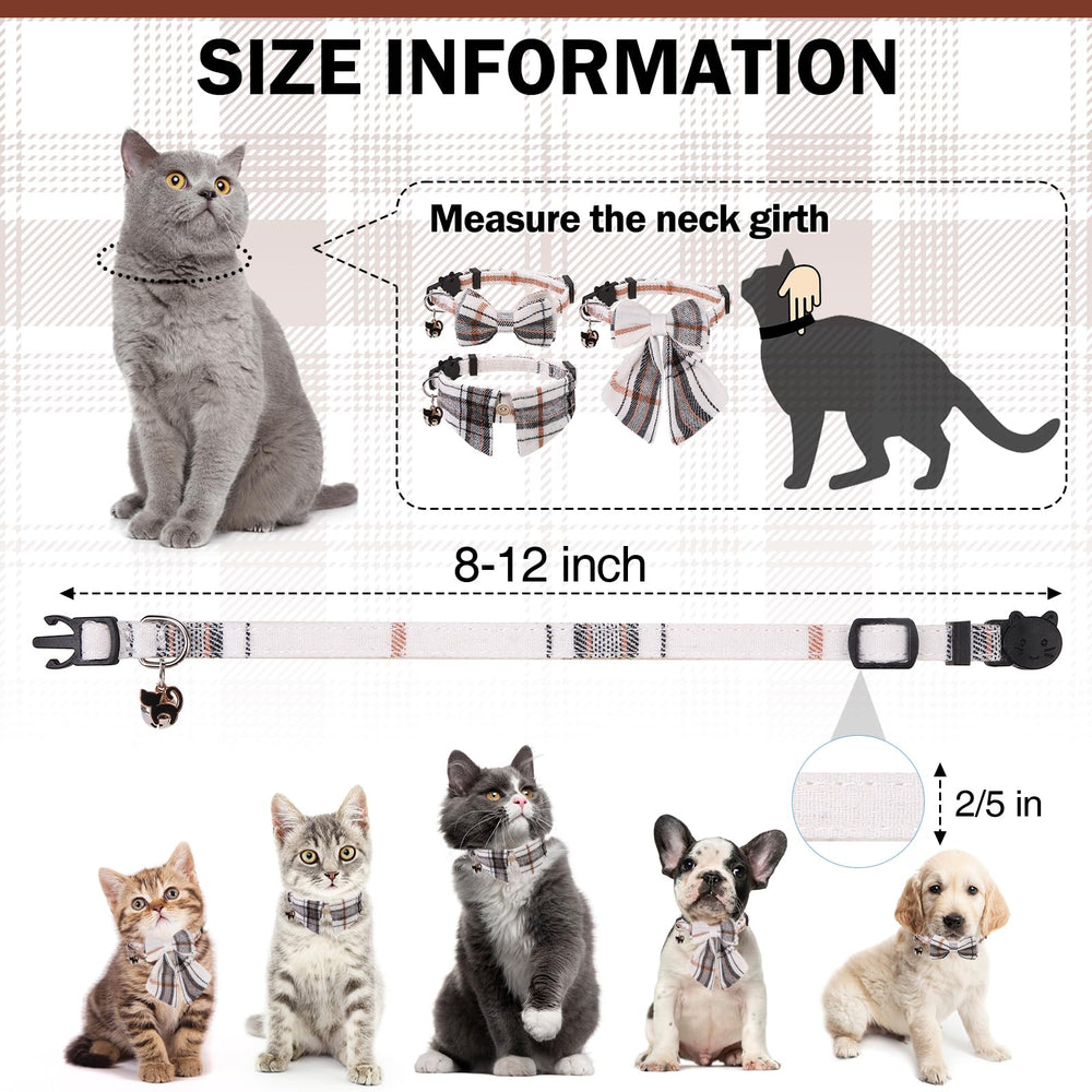DILLYBUD cat collar bells three-pack display highlights versatile styles for everyday wear.