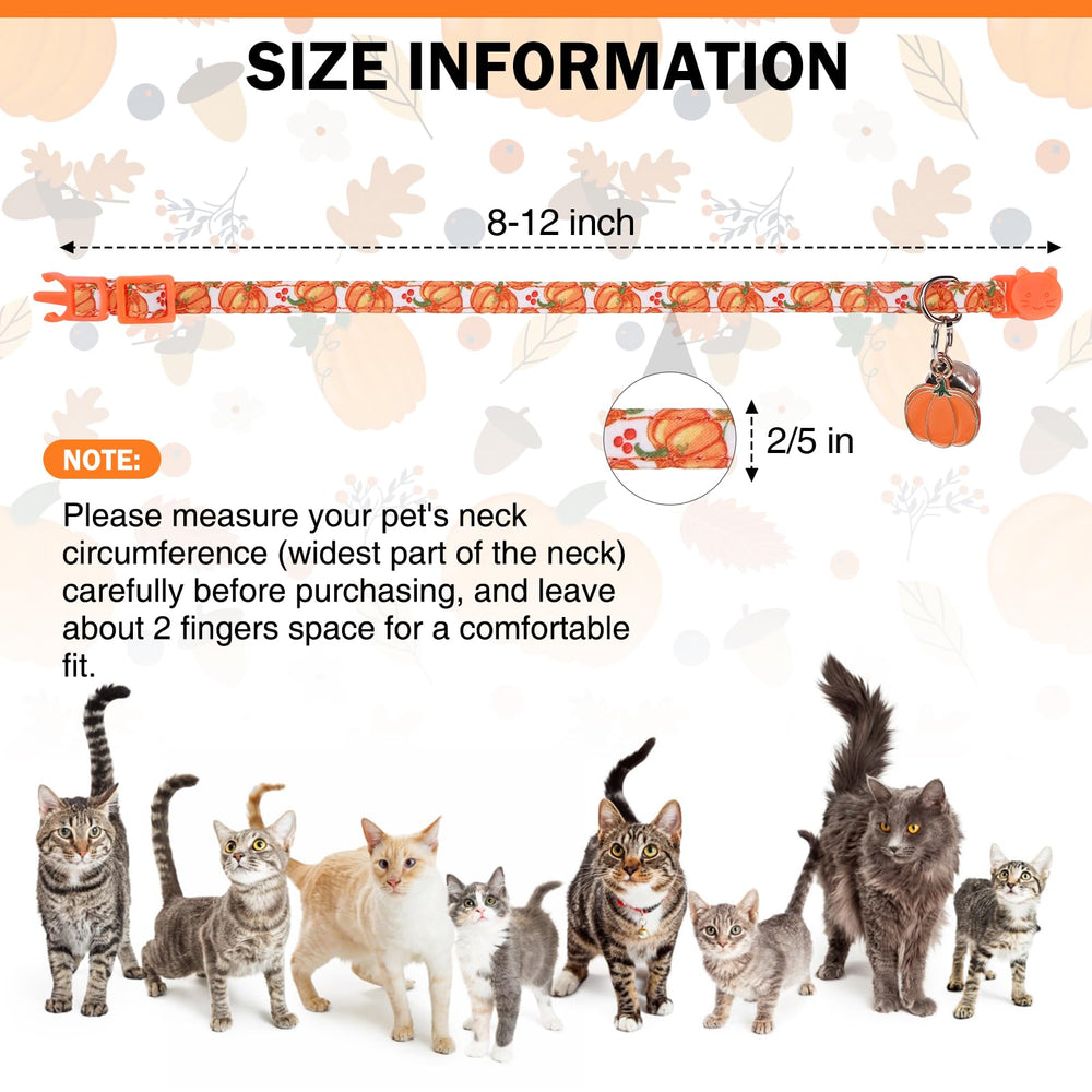 DILLYBUD cat collar pumpkin-pattern adds seasonal charm while lightweight for pets.