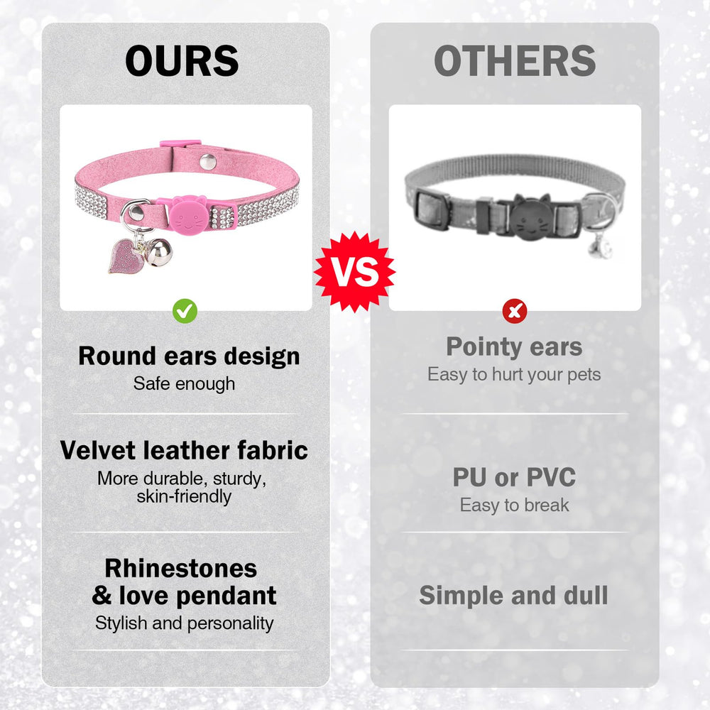 DILLYBUD heart-design cat collar adds personalized charm for everyday wear.