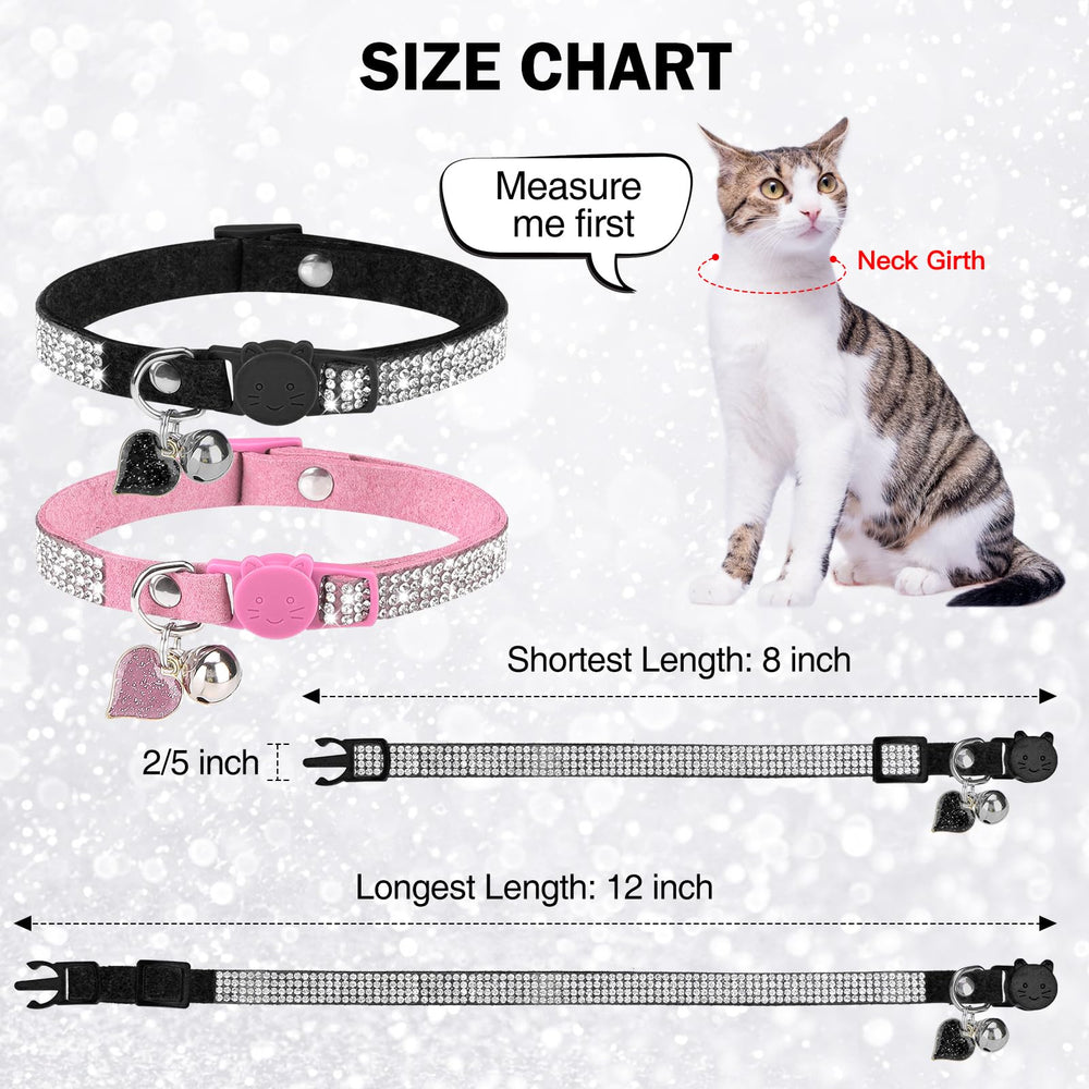 DILLYBUD heart-design diamond collar adds sparkle for photos.