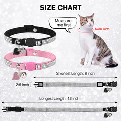 DILLYBUD heart-design diamond collar adds sparkle for photos.