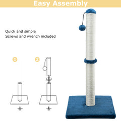 Dimaka easy-assembly vertical cat scratching post with included tools