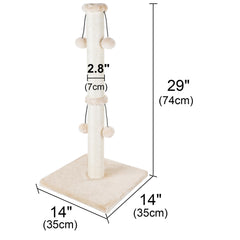 Dimaka natural sisal rope scratch post tube, durable surface for claws