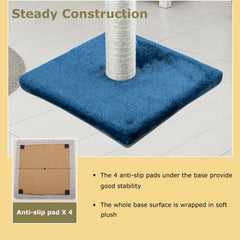 Dimaka plush-covered scratching post with soft plush for comfortable contact