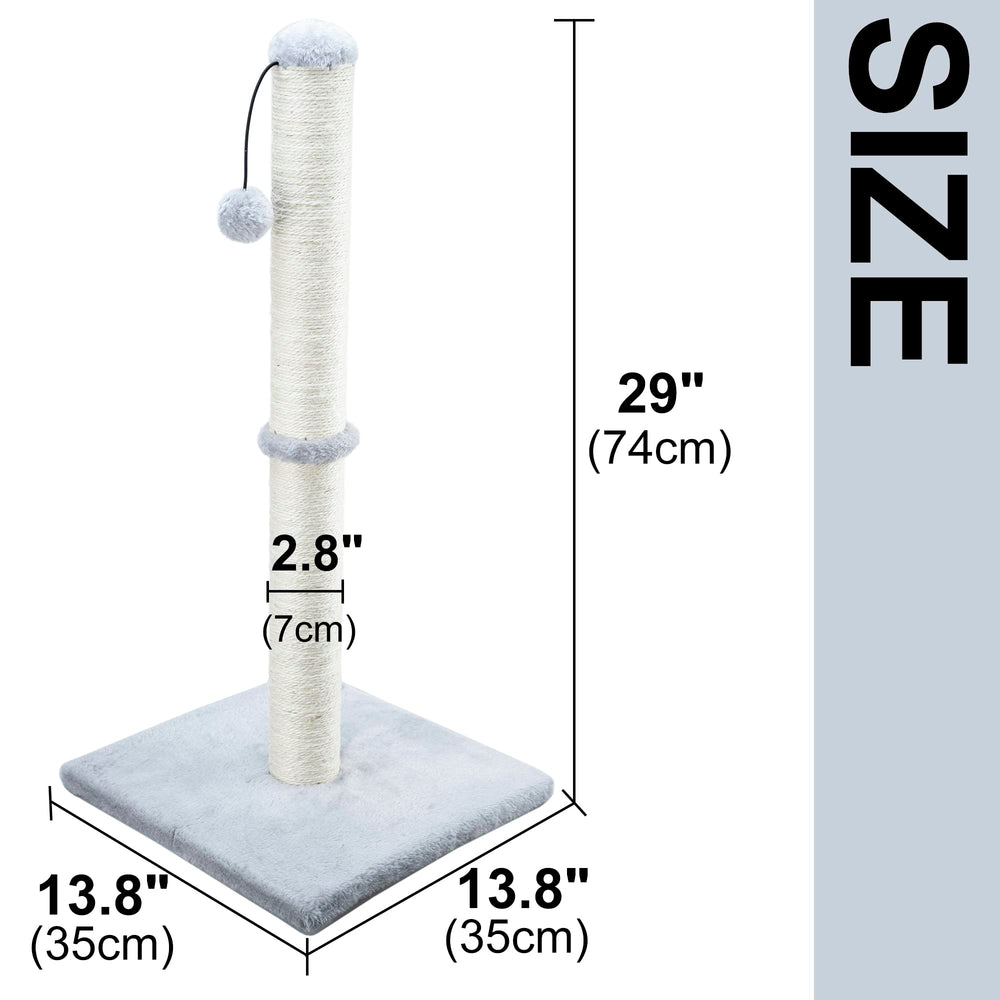 Dimaka sisal rope scratching post detail highlighting natural texture.