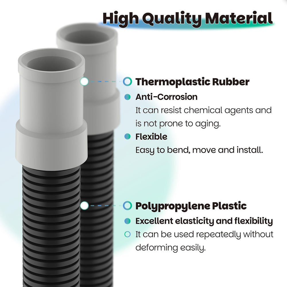 Dimakung A20015 underside-hose-ends highlights flexible ends for easy routing.