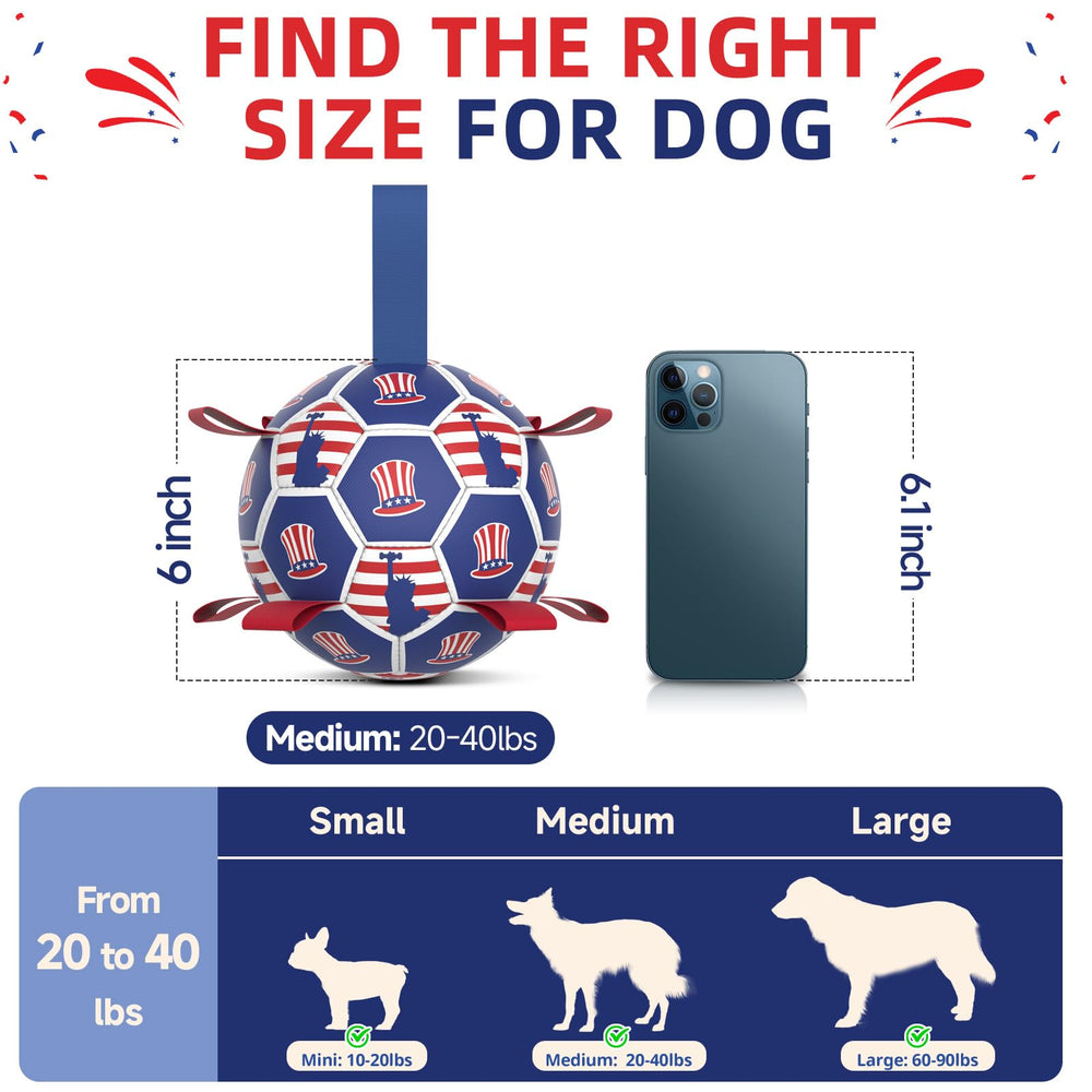 Diman dog soccer ball size-medium suits small to medium dogs for balanced play.