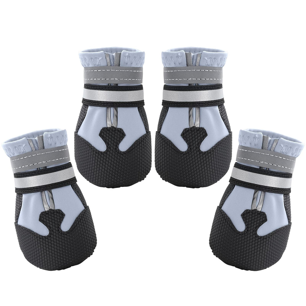 Dimicoo botas impermeables para perros medianos y grandes, ideales para paseos bajo lluvia.