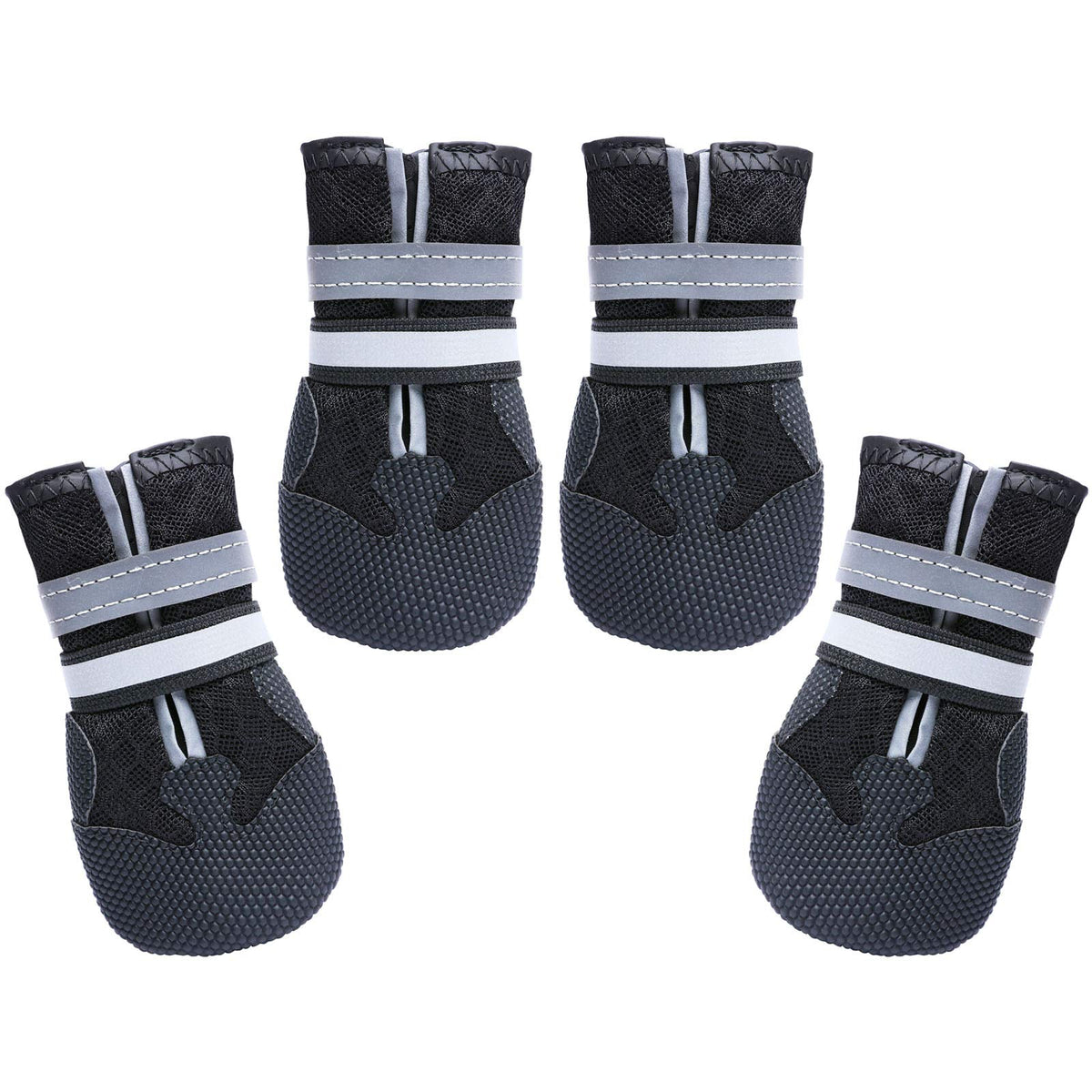 Dimicoo breathable dog boots with mesh upper keep paws cool and debris-free on sunny strolls.