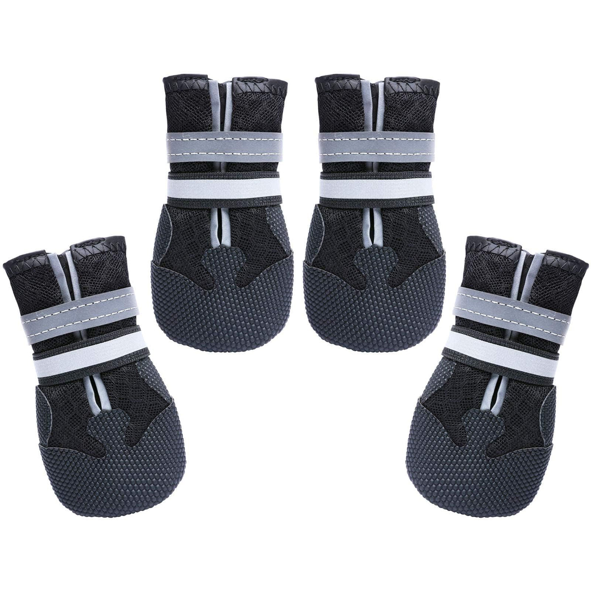 Dimicoo breathable dog boots with paw protection for hot pavement and snow.