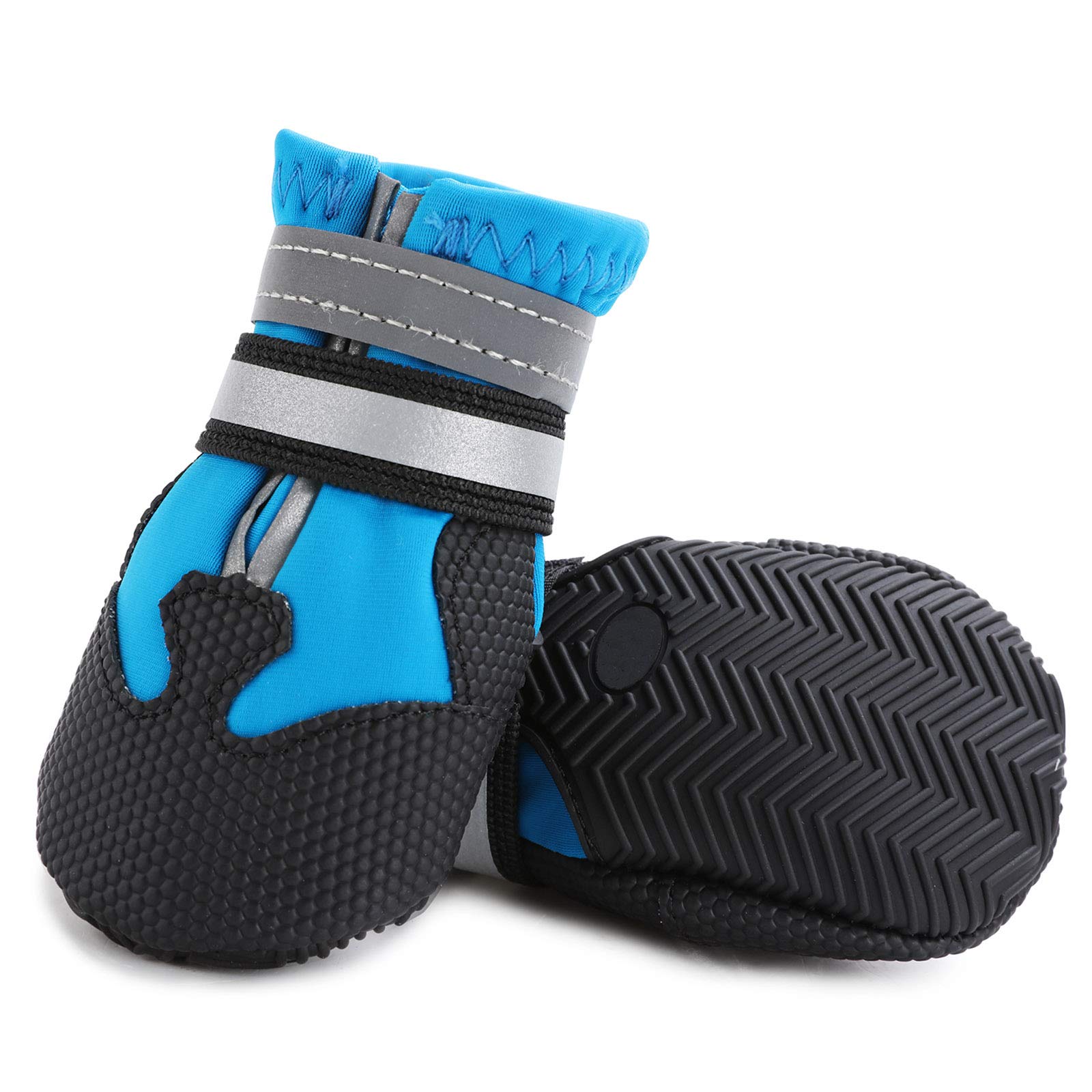 Dimicoo reflective straps improve nighttime visibility during walks.