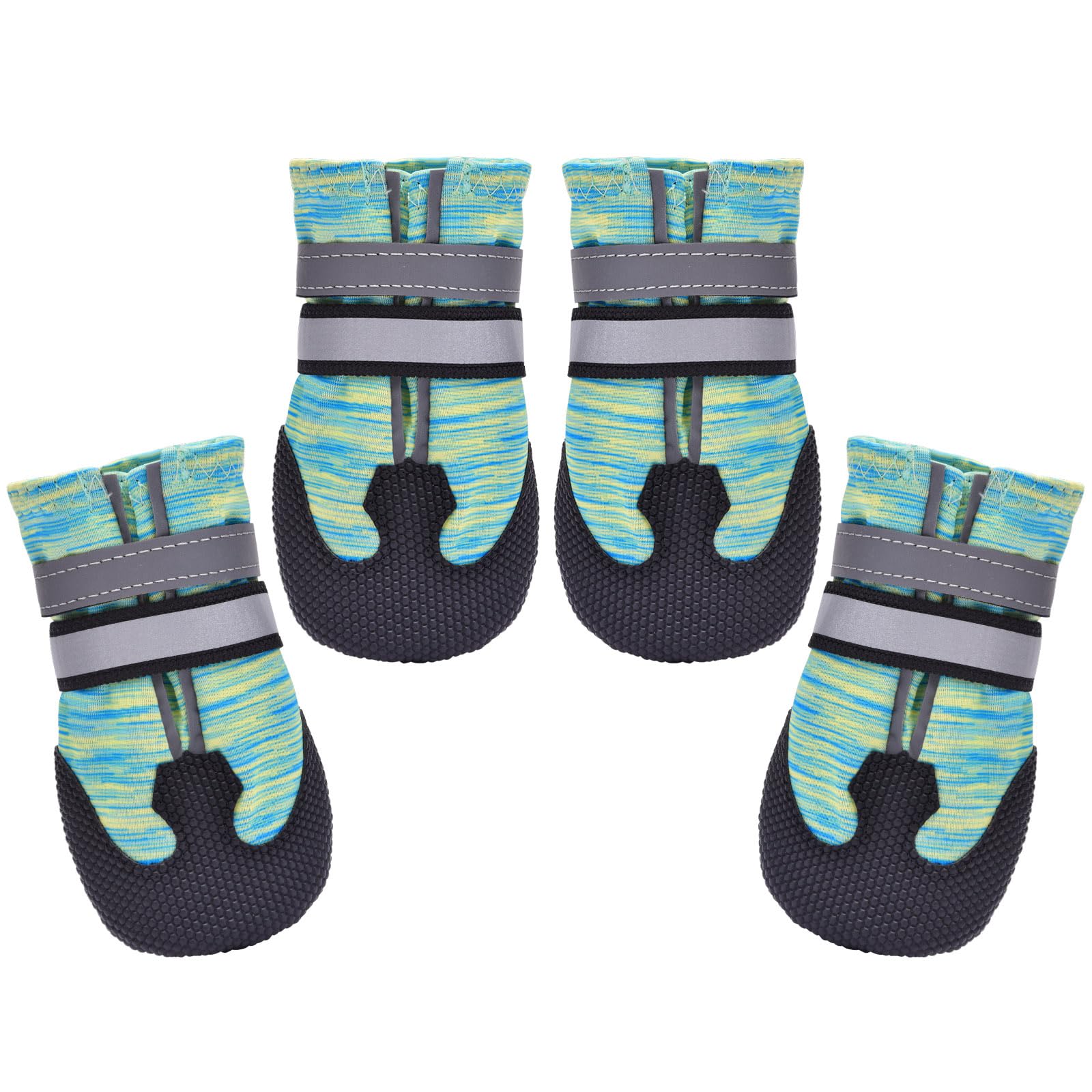 Dimicoo water-resistant dog boots, winter-outer view, designed for icy traction.