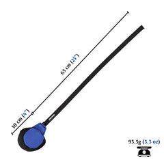 Dingo Gear dog-training ball on rope close-up showing soft filling and grip.