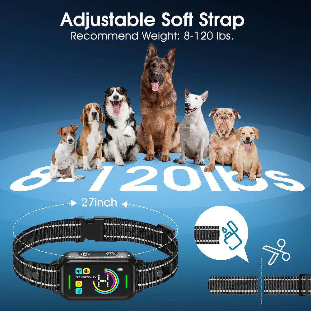 DINJOO training collar top controls enable quick mode switching during walks.
