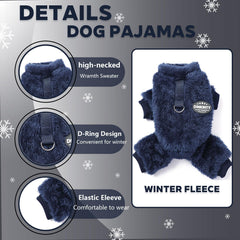 Dinkinty stretchy dog pajamas offer easy on off and comfortable movement.