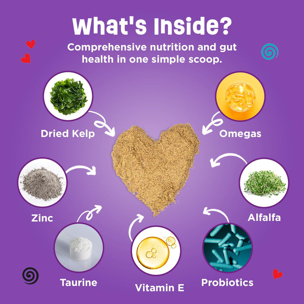 Dinovite for Cats USA-sourced ingredients label highlights quality sourcing.