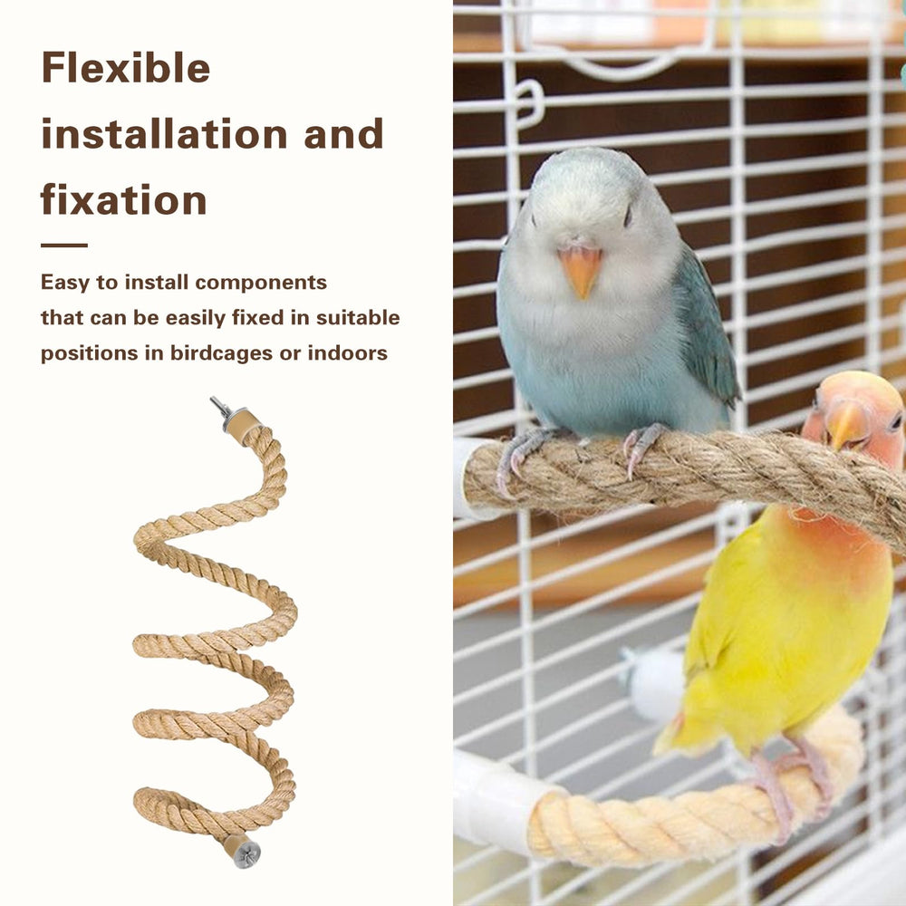 DINTSTYLE natural jute rope highlights safe, natural materials for birds.