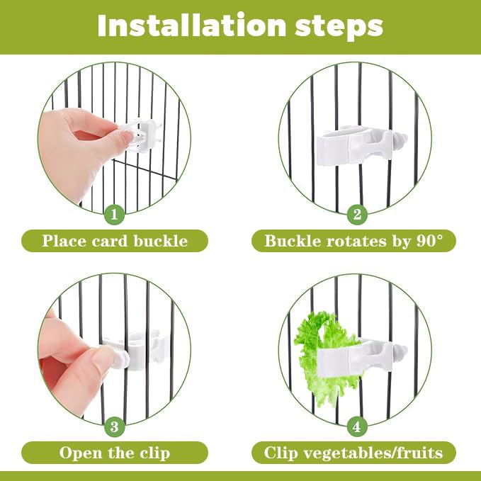 DINTSTYLE parrot fruit-vegetable clips enhance enrichment and feeding variety.