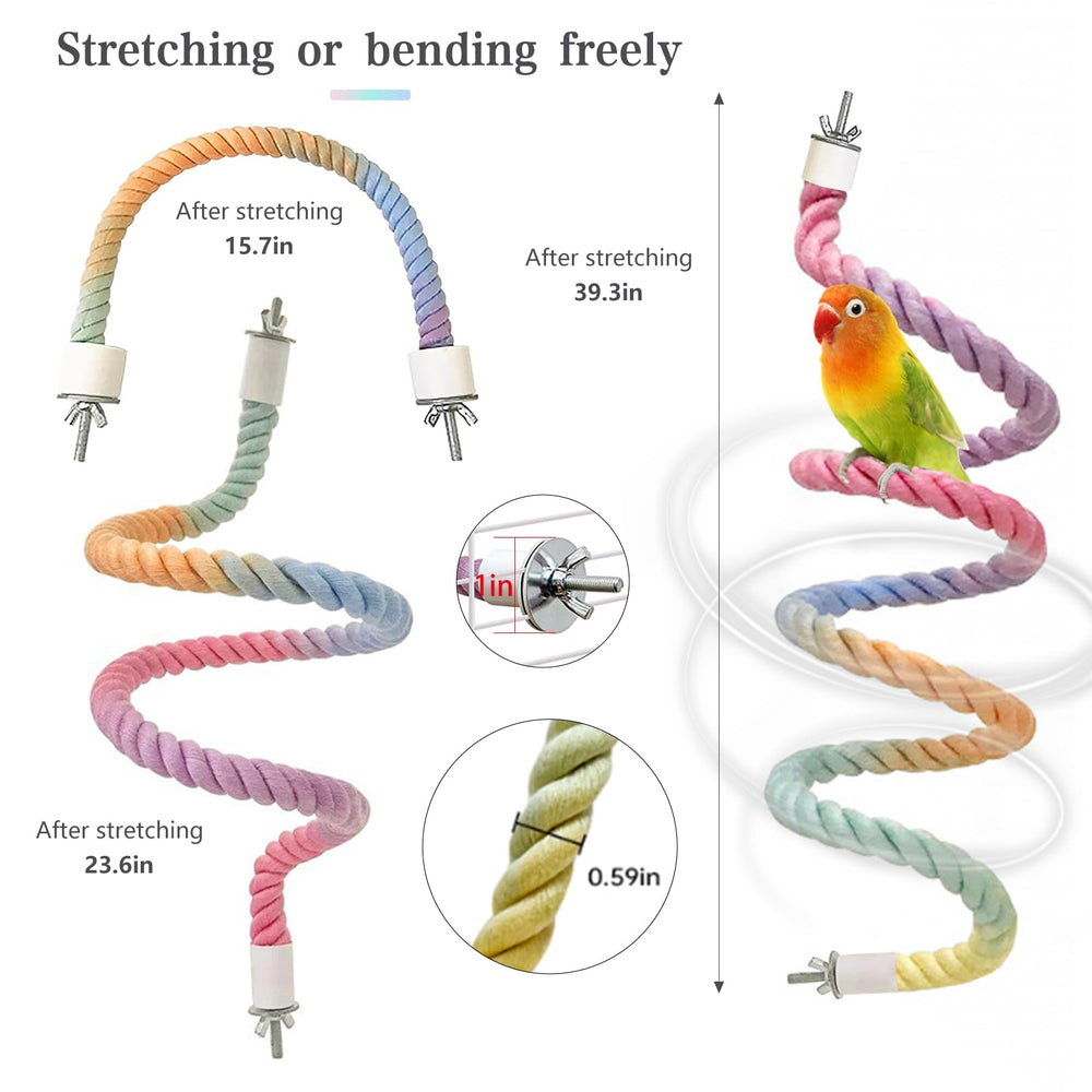 DINTSTYLE bendable perches shown with installation options for different cage layouts.