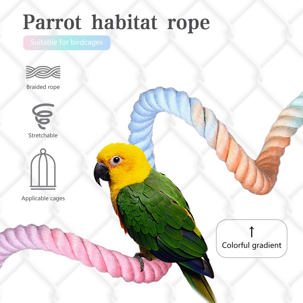 DINTSTYLE chew-resistant cotton rope perches emphasize safe, durable play.