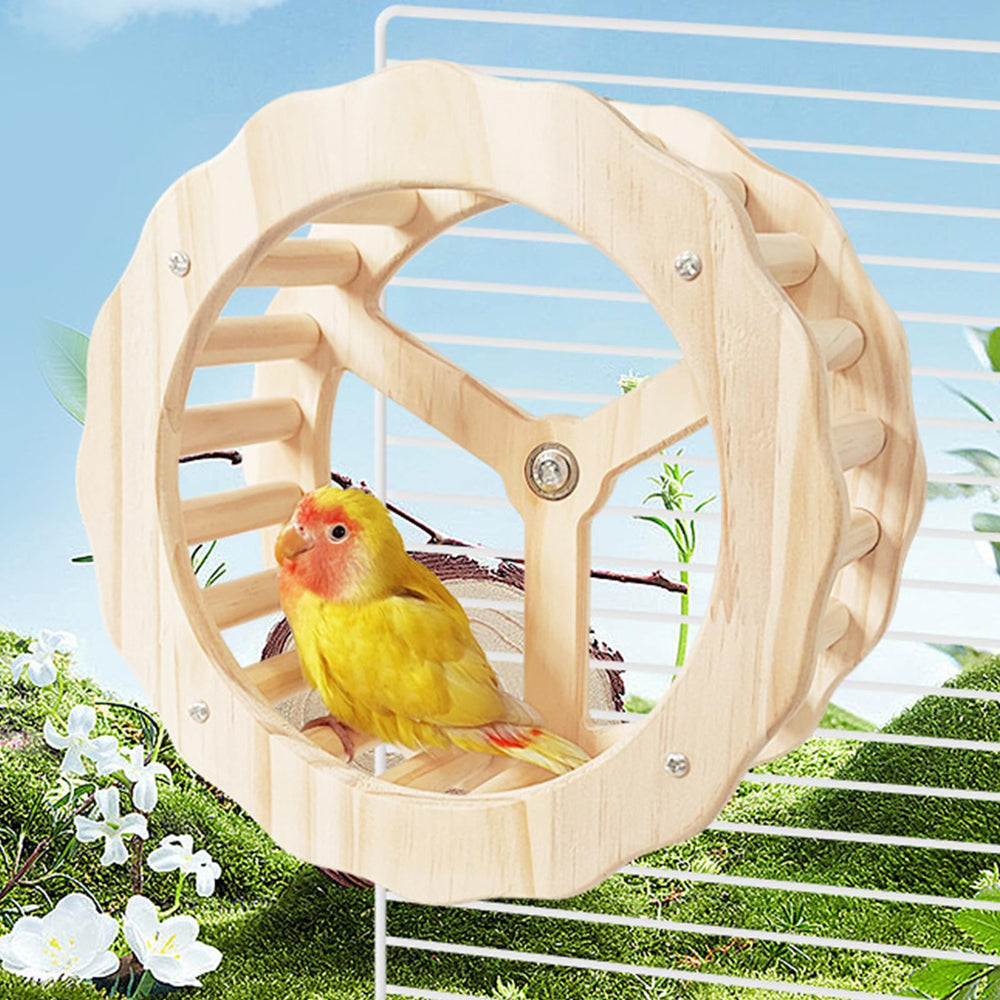 DINTSTYLE percha de madera natural para aves, segura para roer.