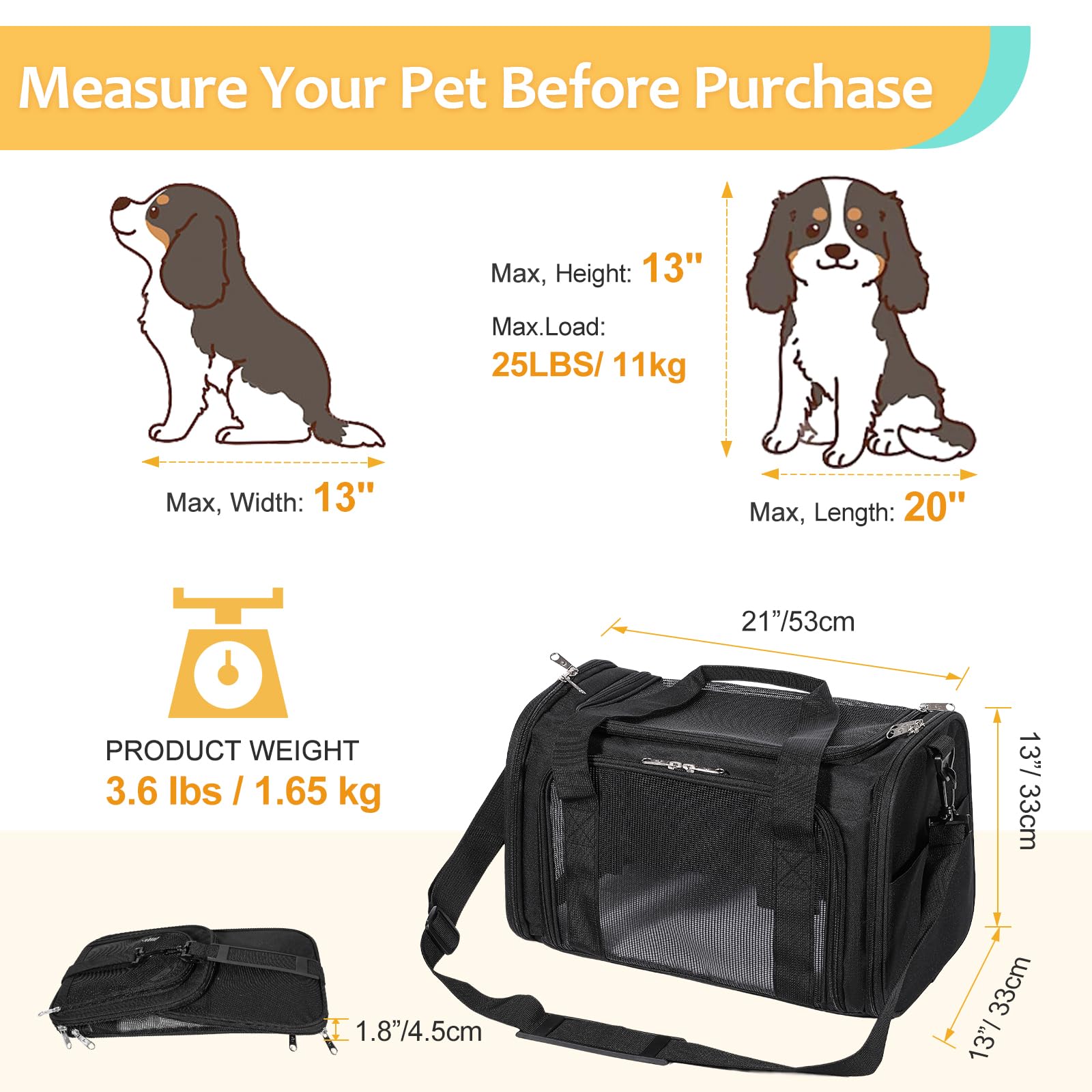 Discala breathable mesh ventilation shows airy comfort for pets during rides.
