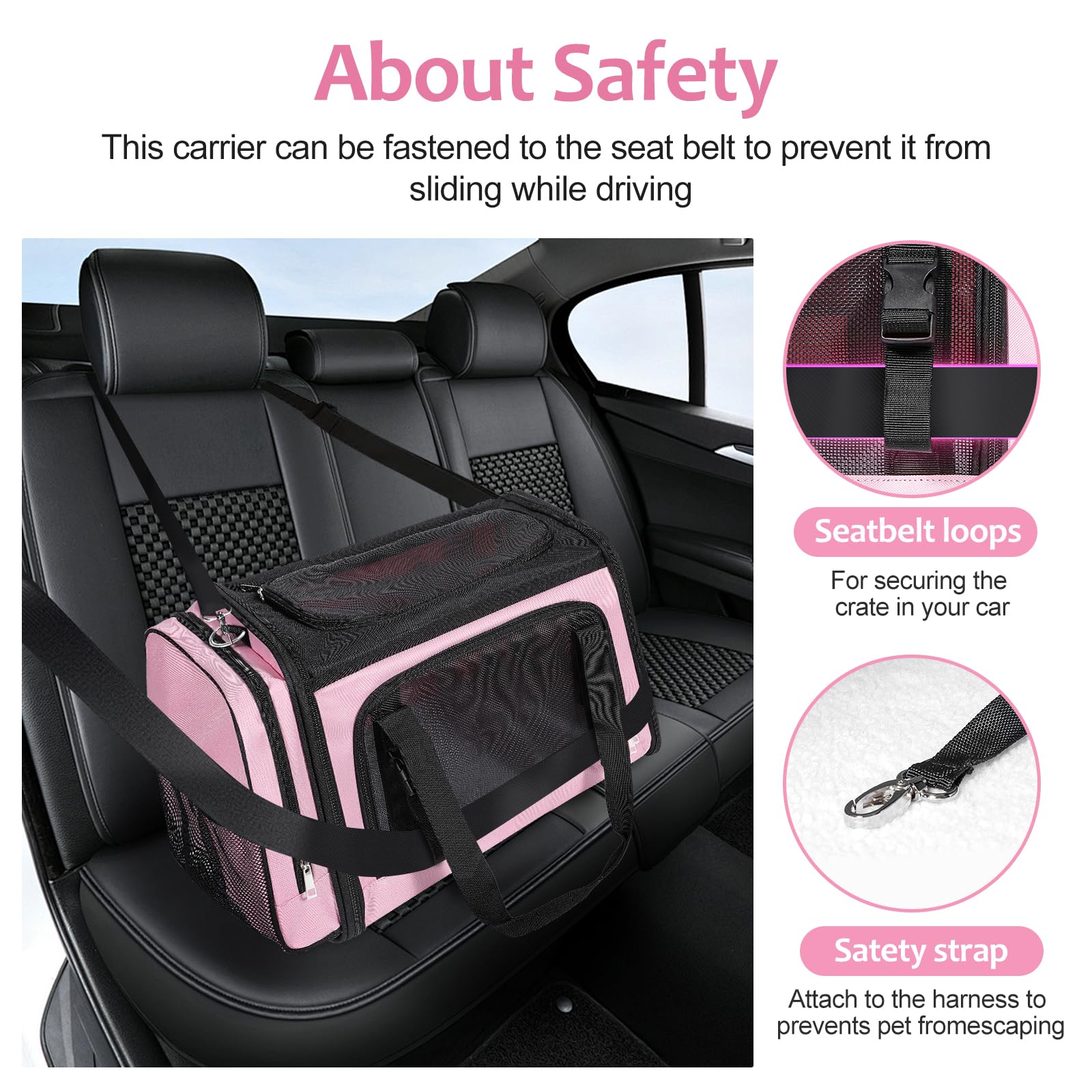 Discala cat carrier multiple carrying options with handles and strap