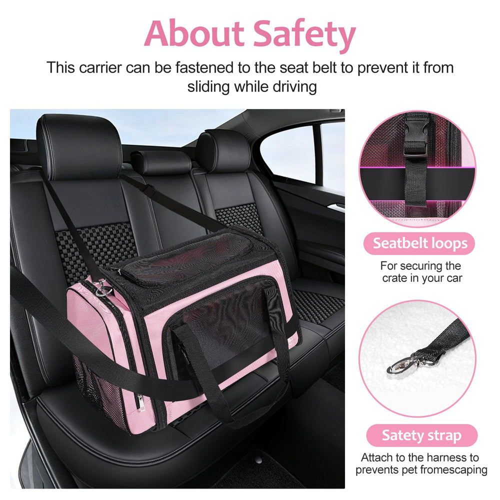 Discala cat carrier multiple carrying options with handles and strap