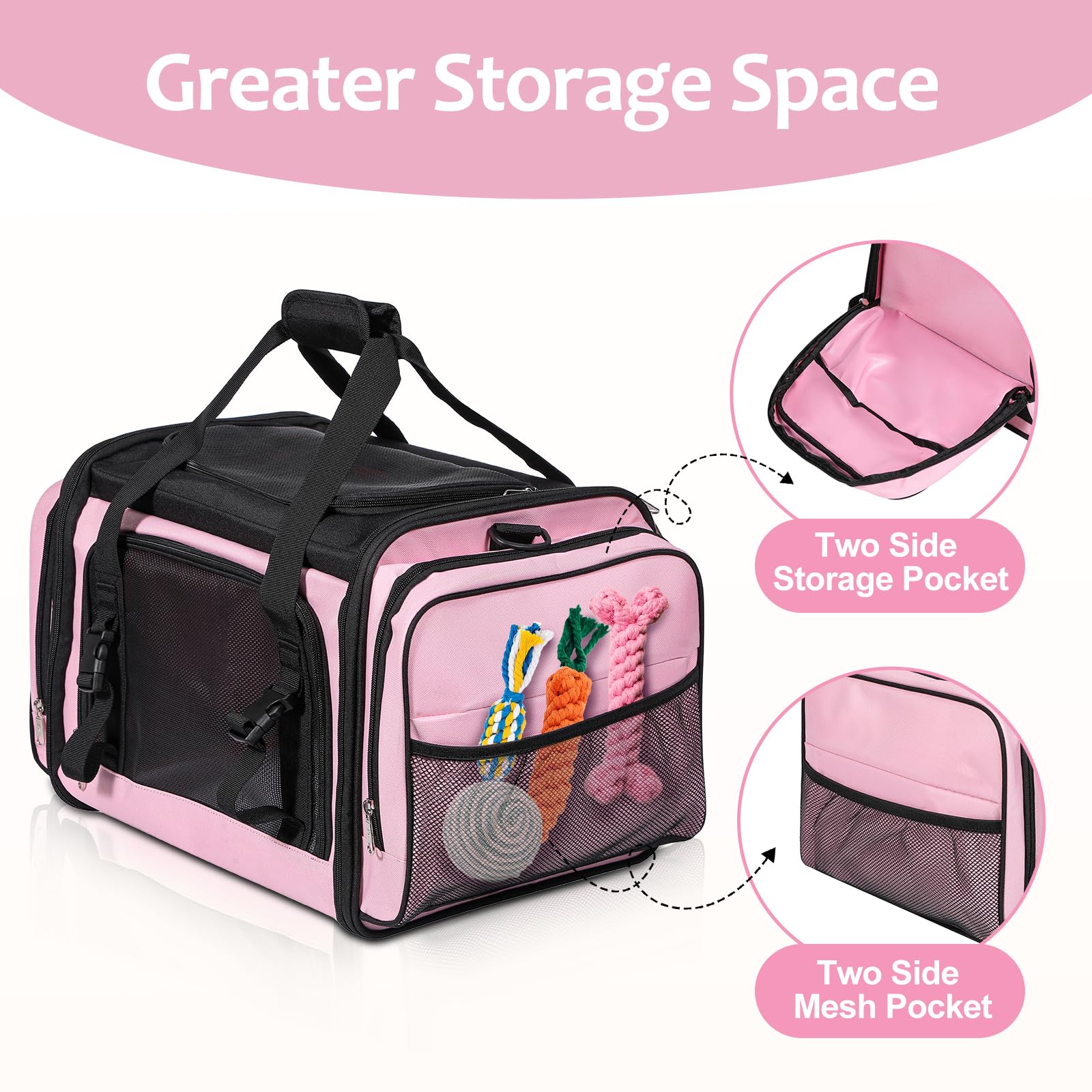 Discala cat carrier reinforced-structure shows sturdy frame.