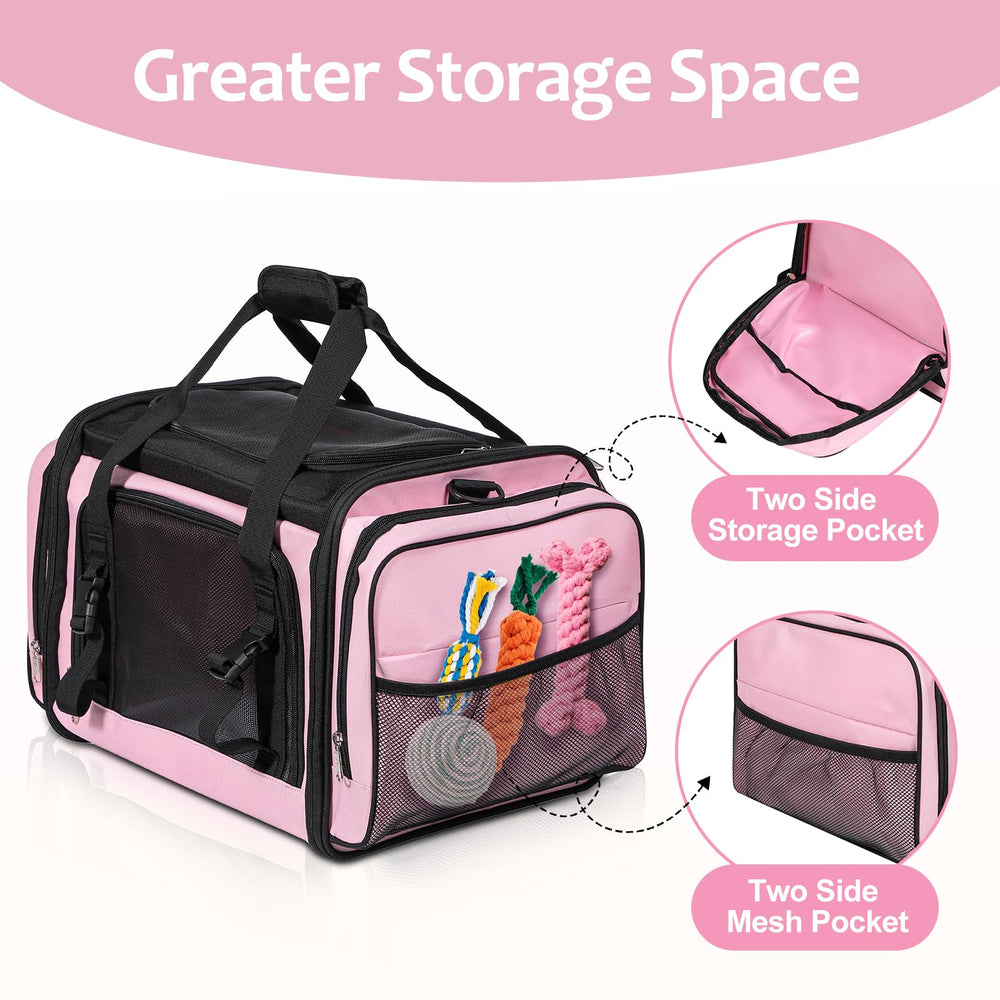 Discala cat carrier reinforced-structure shows sturdy frame.