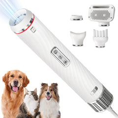 Discala dog dryer kit front view, compact home grooming solution for easy care