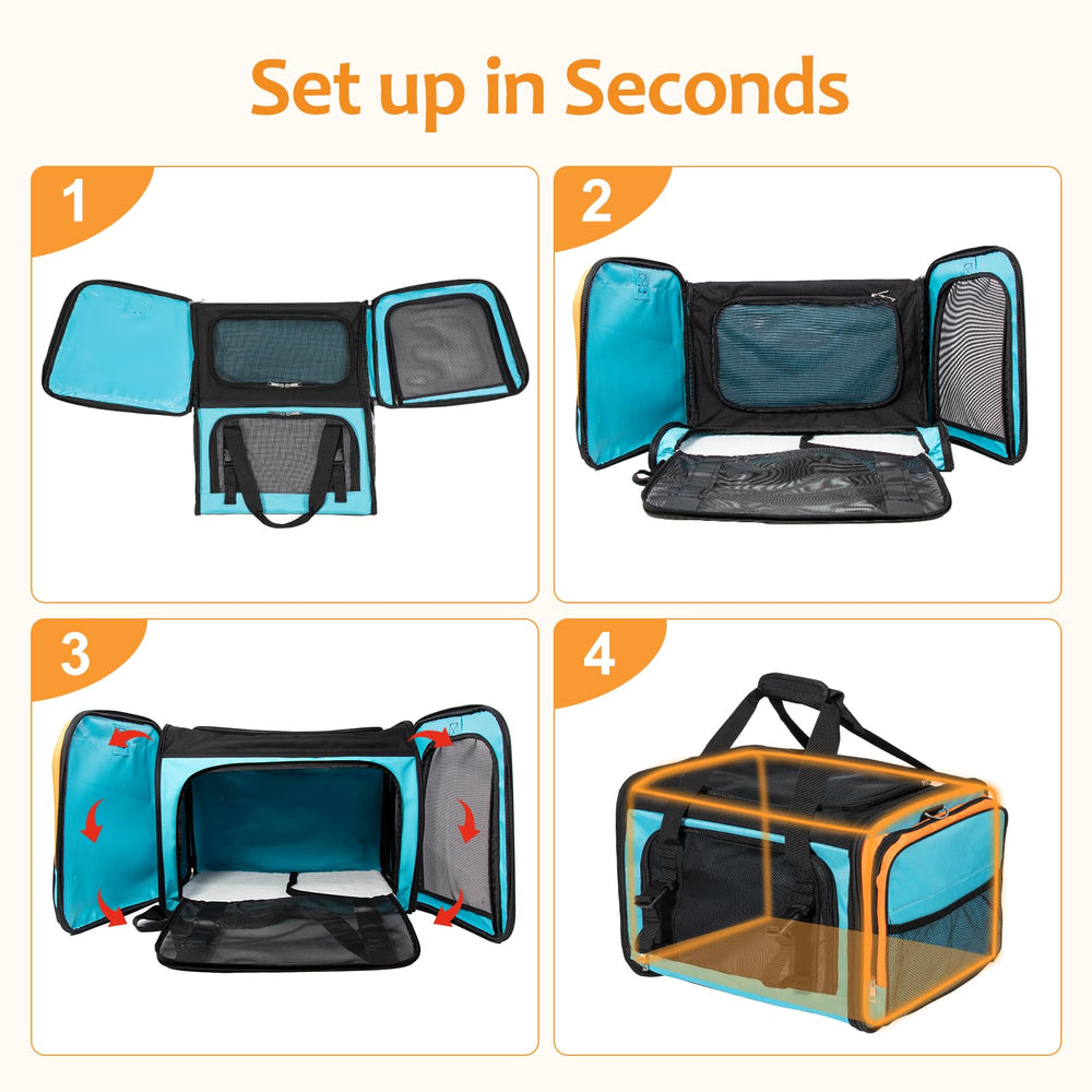 Discala travel-ready design with versatile carrying options for walks or trains
