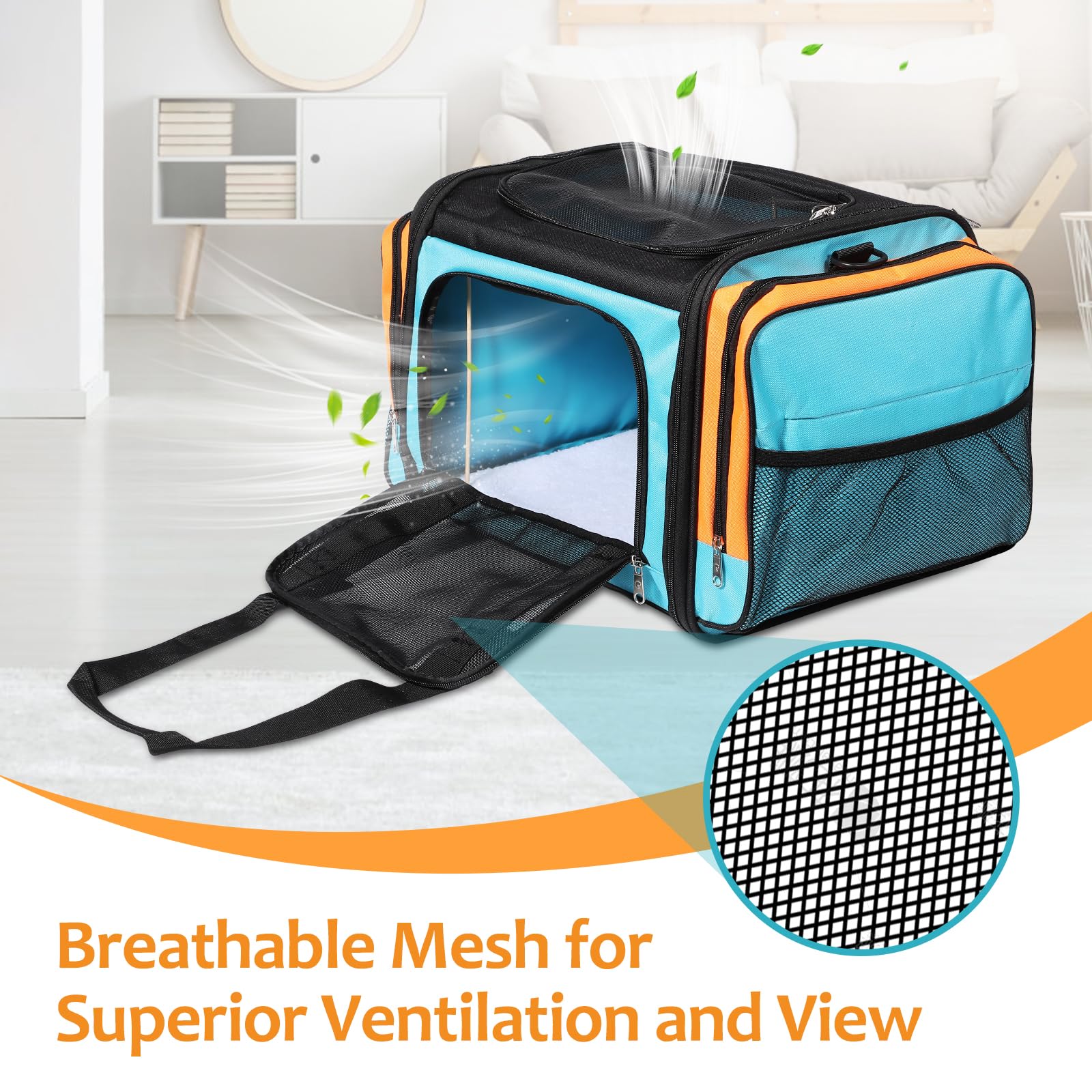 Discala Large Cat Carrier folded-compact design for easy storage